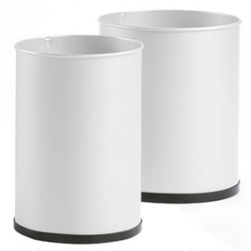 Papeleras metálicas PAPELERA METALICA PLANNING SISPLAMO BASIC REDONDA 27 LITROS BLANCA