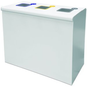 Cubos y contenedores PAPELERA METALICA PLANNING SISPLAMO 3 RESIDUOS 120 LITROS BLANCA