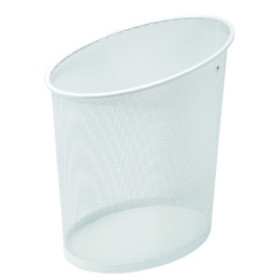 Papeleras metálicas PAPELERA METALICA REJILLA ALBA 18 L MESH BLANCO