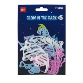 Stickers en bolsa PEGATINAS APLI LUMINISCENTES PECES DE COLORES BLISTER DE 12