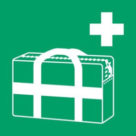 Señalización PICTOGRAMA JALEMA "BOTIQUIN DE PRIMEROS AUXILIOS" 200x200 mm. BOLSA DE 1