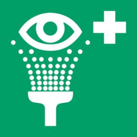 Señalización PICTOGRAMA JALEMA "ESTACION DE LAVADO DE OJOS" 200x200 mm. BOLSA DE 1