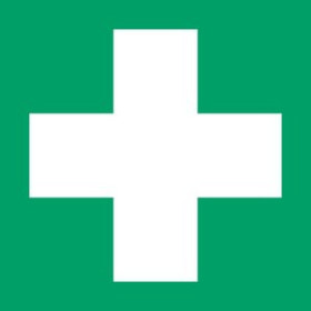 Señalización PICTOGRAMA JALEMA "PRIMEROS AUXILIOS" 200x200 mm. BOLSA DE 1