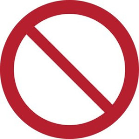 Señalización PICTOGRAMA JALEMA "PROHIBICION GENERAL" Ø200 mm. BOLSA DE 1