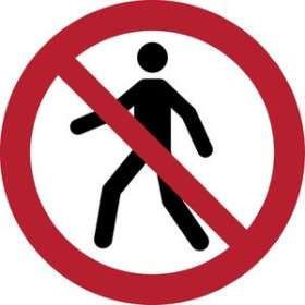 Señalización PICTOGRAMA JALEMA "PROHIBIDO EL PASO" Ø200 mm. BOLSA DE 1