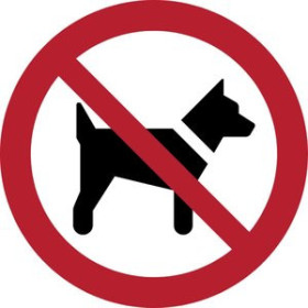 Señalización PICTOGRAMA JALEMA "PROHIBIDO PERROS" Ø200 mm. BOLSA DE 1
