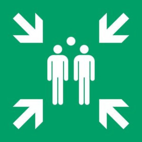 Señalización PICTOGRAMA JALEMA "PUNTO DE ENCUENTRO" 150x150 mm. BOLSA DE 1