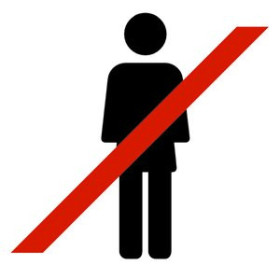 Señalización PICTOGRAMA MURAL 12x12 VINILO AZUL/SILUETA BLANCO "NO PASAR"