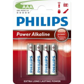 Pilas PILAS PHILIPS LR03 SUPER ALCALINA BLISTER DE 4