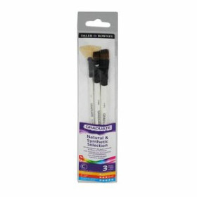 Pinceles y accesorios de pintura PINCEL DALER ROWNEY GRADUATE  MANGO CORTO BLISTER DE 3