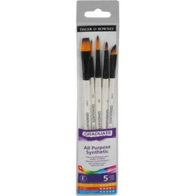 Pinceles y accesorios de pintura PINCEL DALER ROWNEY GRADUATE ACUARELA MANGO CORTO BLISTER DE 5