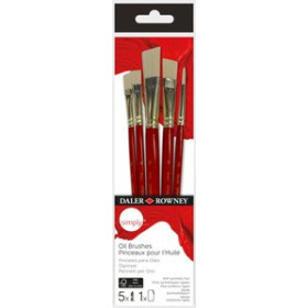 Pinceles y accesorios de pintura PINCEL DALER ROWNEY SIMPLY OLEO MANGO CORTO SET de 5