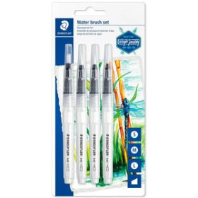 Pinceles y accesorios de pintura PINCEL DE AGUA STAEDTLER DESIGN JOURNEY AGUA 949 BLISTER DE 4 (redondo fino