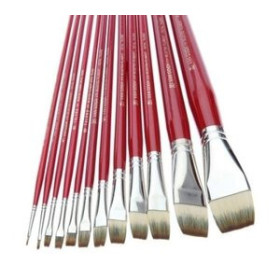 Pinceles y accesorios de pintura PINCEL VAN GOGH TORAY MANGO LARGO ROJO PLANO OLEO Y ACRILICO 278/4 Nº4