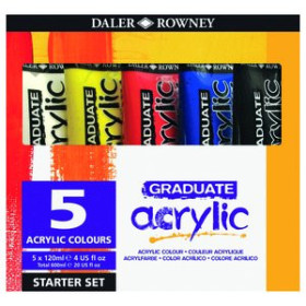 Pinturas acrílicas PINTURA ACRILICA DALER ROWNEY GRADUATE 120 ml ESTUCHE DE 5 SURTIDO