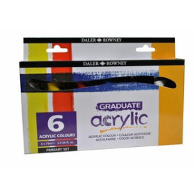 Pinturas acrílicas PINTURA ACRILICA DALER ROWNEY GRADUATE 75 ml ESTUCHE DE 6 SURTIDO