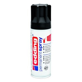 Pinturas acrílicas PINTURA ACRILICA EDDING PERMANENT SPRAY 200 ml NEGRO INTENSO MATE