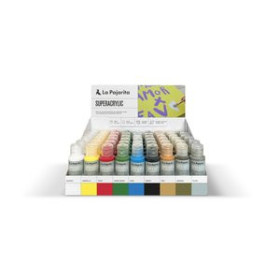 Pinturas acrílicas PINTURA ACRILICA LA PAJARITA 60 ml (bote) SURTIDO EXPOSITOR DE 54