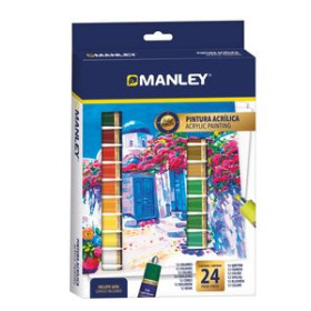 Pinturas acrílicas PINTURA ACRILICA MANLEY 12 ml ESTUCHE de 24