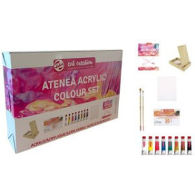 Pinturas acrílicas PINTURA ACRILICA TALENS ART CREATION SET CAJA DE MADERA