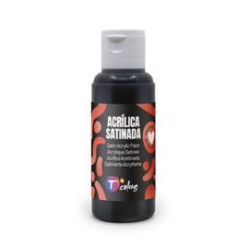 Pinturas acrílicas PINTURA ACRILICA TCOLORS 80 ml (botella) NEGRO