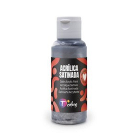 Pinturas acrílicas PINTURA ACRILICA TCOLORS 80 ml (botella) PLATA