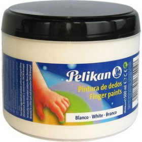 Pinturas de dedos PINTURA de DEDOS PELIKAN 500 ml (bote) Nº4 BLANCO