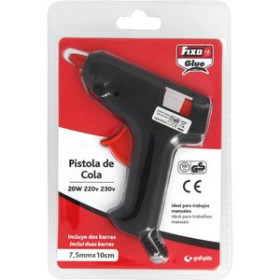 Pistola cola termofusible PISTOLA COLA TERMOFUSIBLE FIXO  20W + 2 BARRAS DE COLA