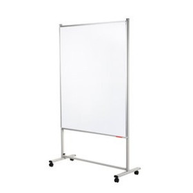 Pizarras lacadas PIZARRA LACADA MAGNETICA ROCADA 120x150 DOBLE CARA BLANCA CON RUEDAS