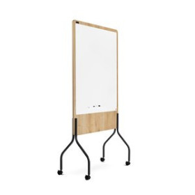 Pizarras lacadas PIZARRA LACADA MAGNETICA ROCADA 92x120 DOBLE CARA BLANCA Y MELAMINA CON RUEDAS