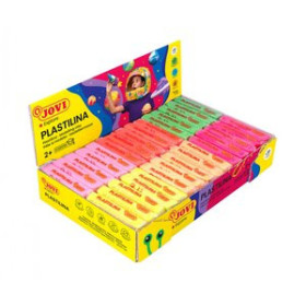 Plastilina PLASTILINA JOVI 70 PASTILLA 50 gr. SURTIDO COLORES FLUOR CAJA DE 30 (5x 6 col.)