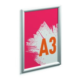 Tableros de avisos (corcho y otros) PORTAPOSTER DURABLE MURAL MARCO ALUMINIO CIERRE CLICK A3 PLATA