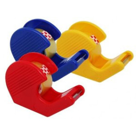 Dispensadores de cinta adhesiva PORTARROLLOS BISMARK MINI C/CINTA 3x9.5cm 3 COLORES SURT.