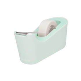 Dispensadores de cinta adhesiva PORTARROLLOS SCOTCH C18 MENTA + 1 ROLLO  MAGIC 19x33