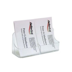 Vades y accesorios sobremesa PORTATARJETAS SOBREMESA FAIBO 2 COMPARTIMENTO VERTICAL CRISTAL