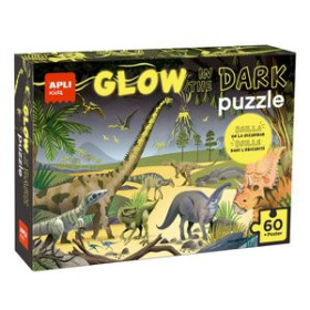 Juegos educativos PUZLE EDUCATIVO APLI KIDS GLOW IN THE DARK DINOSAURIOS 60 pz