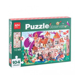 Juegos educativos PUZLE EDUCATIVO APLI KIDS 104 PIEZAS OBSERVATION CASTILLO