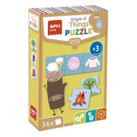 Juegos educativos PUZLE EDUCATIVO APLI KIDS 36 PIEZAS EL ORIGEN DE LAS COSAS
