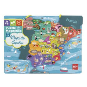 Juegos educativos PUZLE EDUCATIVO MAGNETICO APLI KIDS MAPA DE ESPAÑA 50 PIEZAS
