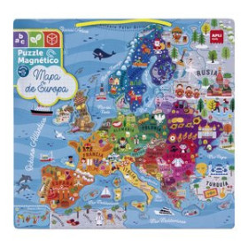 Juegos educativos PUZLE EDUCATIVO MAGNETICO APLI KIDS MAPA DE EUROPA 45 PIEZAS