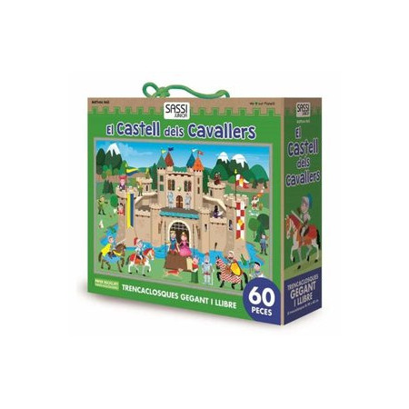 Juegos educativos PUZLE GIGANTE Y LIBRO SASSI MANOLITO BOOKS EL CASTELL DELS CAVALLERS - CATALAN 60 PIEZAS (+5 años)