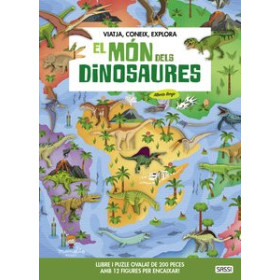 Juegos educativos PUZLE SASSI MANOLITO BOOKS EL MON DELS DINOSAURES - CATALAN 200 PIEZAS (+6 años)