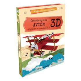 Juegos educativos PUZLE 3D Y LIBRO SASSI MANOLITO BOOKS CONSTRUYE EL AVION 3D 34 PIEZAS (+6 años)