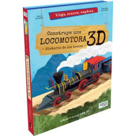 Juegos educativos PUZLE 3D Y LIBRO SASSI MANOLITO BOOKS CONSTRUYE UNA LOCOMOTORA 3D 48 PIEZAS (+6 años)