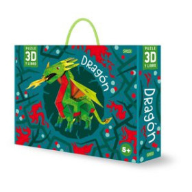 Juegos educativos PUZLE 3D Y LIBRO SASSI MANOLITO BOOKS DRAGON 3D  55 PIEZAS (+5 años)
