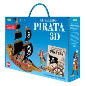 Juegos educativos PUZLE 3D Y LIBRO SASSI MANOLITO BOOKS EL VELERO PIRATA 3D 76 PIEZAS (+6 años)