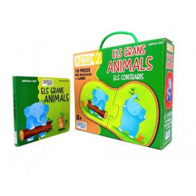 Juegos educativos PUZZLE SASSI MANOLITO BOOKS ELS GRANS ANIMALS ELS CONTRARIS - CAT 10 PIEZAS (+2 años)