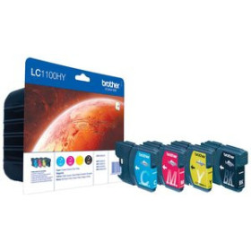 Originales inkjet RAINBOW PACK BROTHER LC1100HYVALBP 4 COLORES MFC-5890CN/6490CW/6690CW/6890CDW (900 PÁG.)