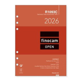 Calendarios murales y sobremesa RECAMBIO AGENDA ANUAL (2026) CATALAN FINOCAM R1093C OPEN 1000 155x215 ANUALIDAD S/V APAIS.