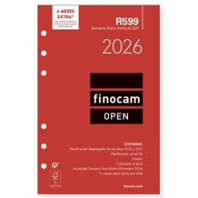 Calendarios murales y sobremesa RECAMBIO AGENDA ANUAL (2026) FINOCAM R599 OPEN 500 117x181 ANUALIDAD S/V